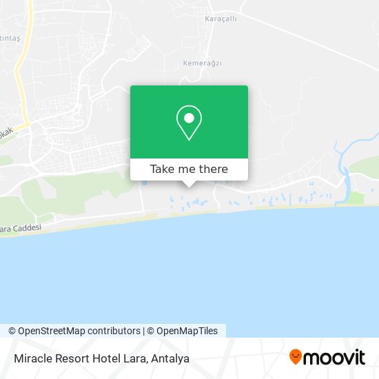 Miracle Resort Hotel Lara map