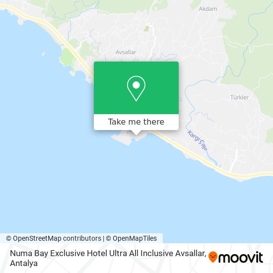 Numa Bay Exclusive Hotel Ultra All Inclusive Avsallar map