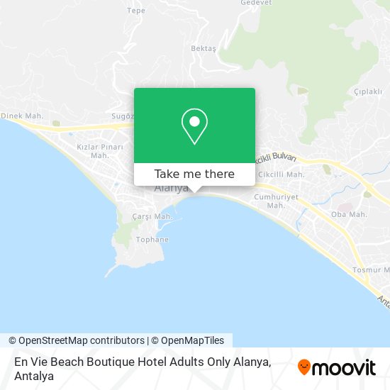 En Vie Beach Boutique Hotel Adults Only Alanya map