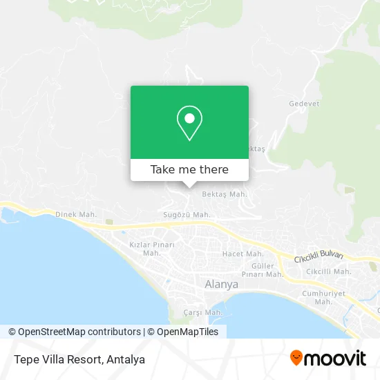 Tepe Villa Resort map