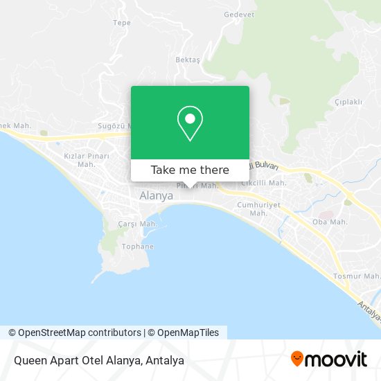 Queen Apart Otel Alanya map