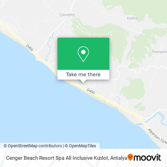 Cenger Beach Resort Spa All Inclusive Kızılot map