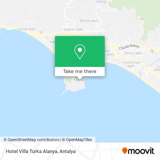 Hotel Villa Turka Alanya map