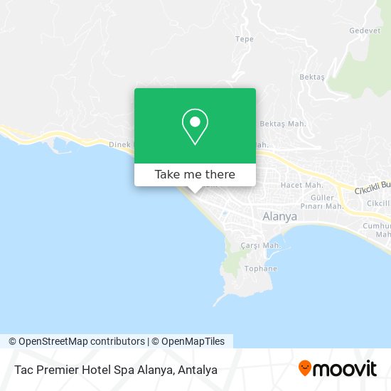 Tac Premier Hotel Spa Alanya map