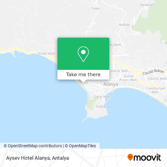 Aysev Hotel Alanya map