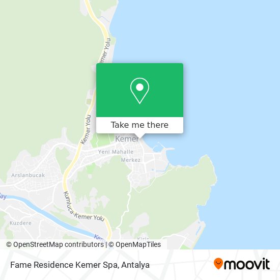 Fame Residence Kemer Spa map
