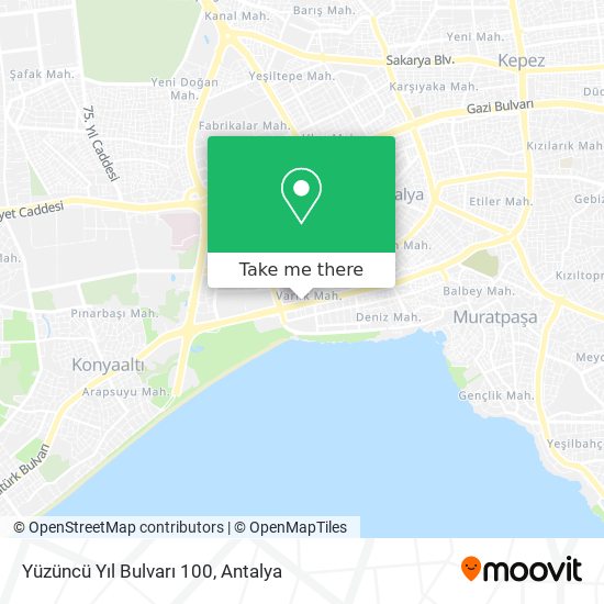 Yüzüncü Yıl Bulvarı 100 map