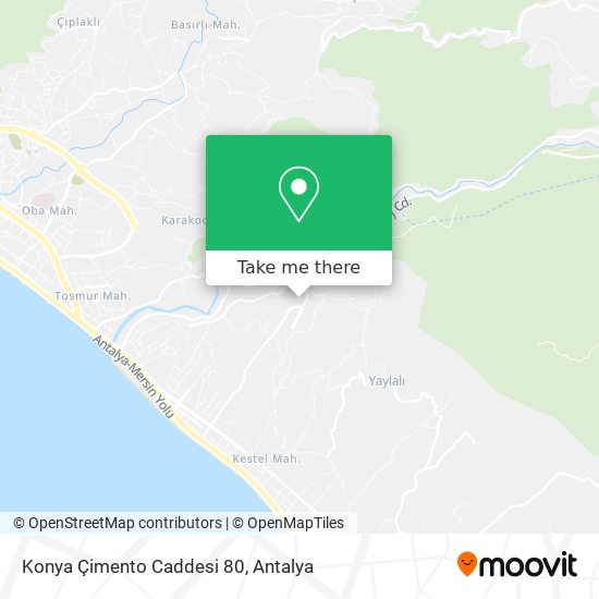 Konya Çimento Caddesi 80 map