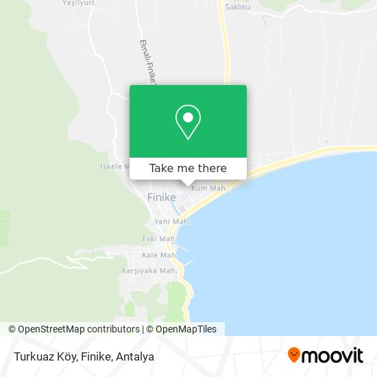 Turkuaz Köy, Finike map