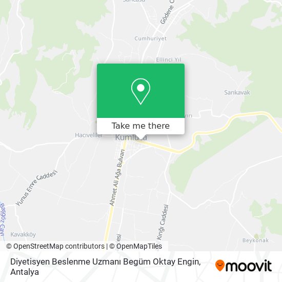 Diyetisyen Beslenme Uzmanı Begüm Oktay Engin map