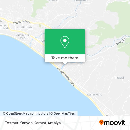 Tosmur Kanyon Karşısı map