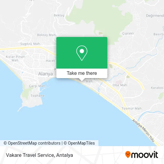 Vakare Travel Service map