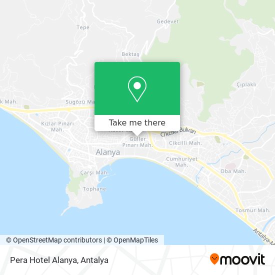 Pera Hotel Alanya map