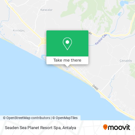 Seaden Sea Planet Resort Spa map