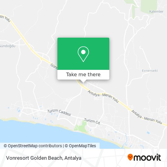 Vonresort Golden Beach map