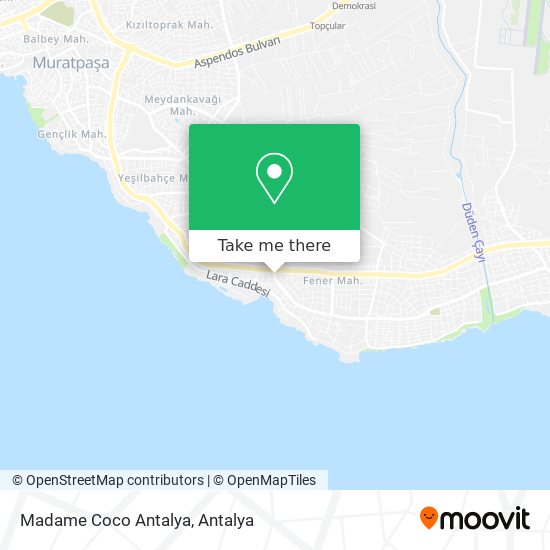 Madame Coco Antalya map