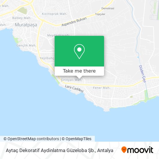 Aytaç Dekoratif Aydinlatma Güzeloba Şb. map