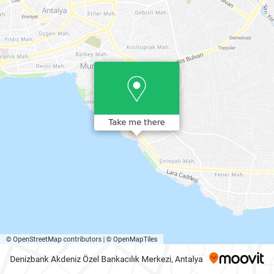 Denizbank Akdeniz Özel Bankacılık Merkezi map