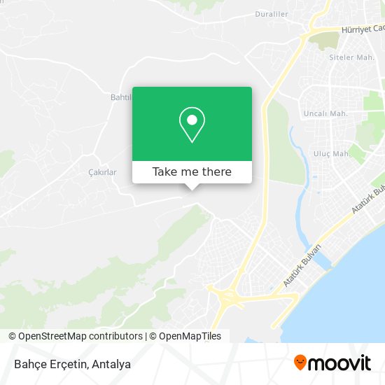 Bahçe Erçetin map
