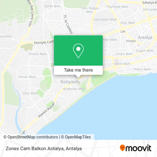 Zonex Cam Balkon Antalya map