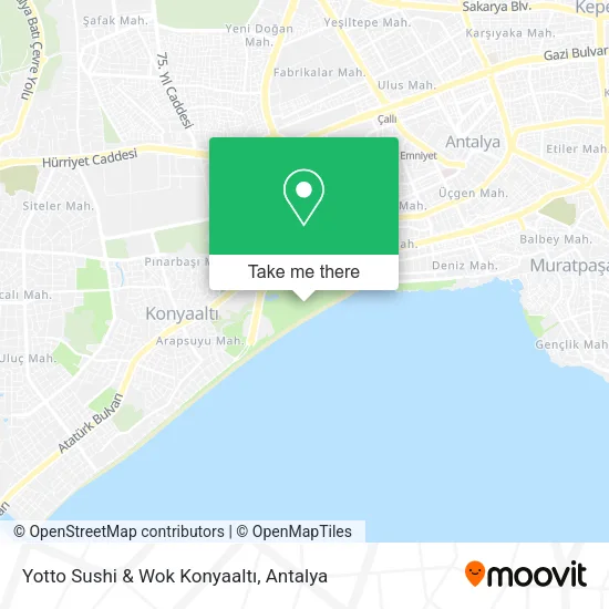Yotto Sushi & Wok Konyaaltı map