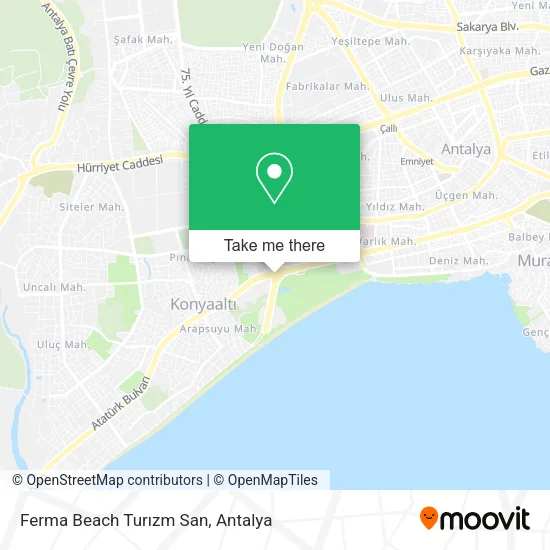 Ferma Beach Turızm San map