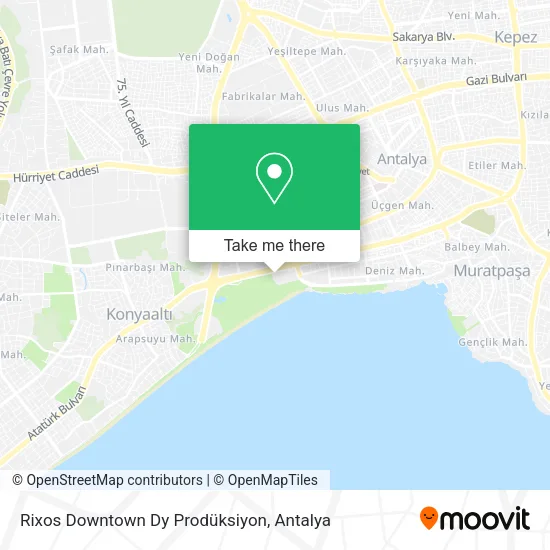 Rixos Downtown Dy Prodüksiyon map