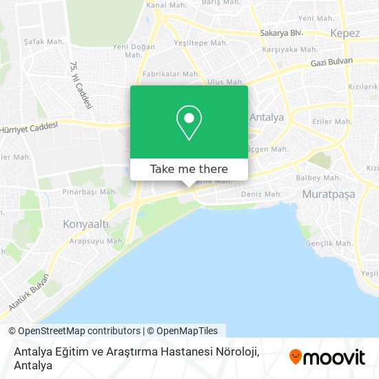 Antalya Eğitim ve Araştırma Hastanesi Nöroloji map