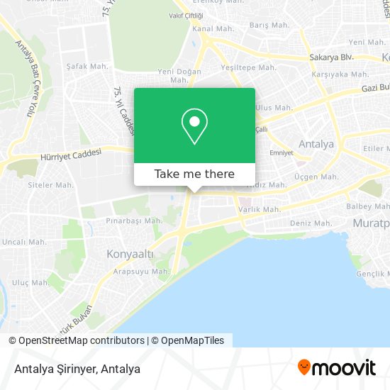 Antalya Şirinyer map