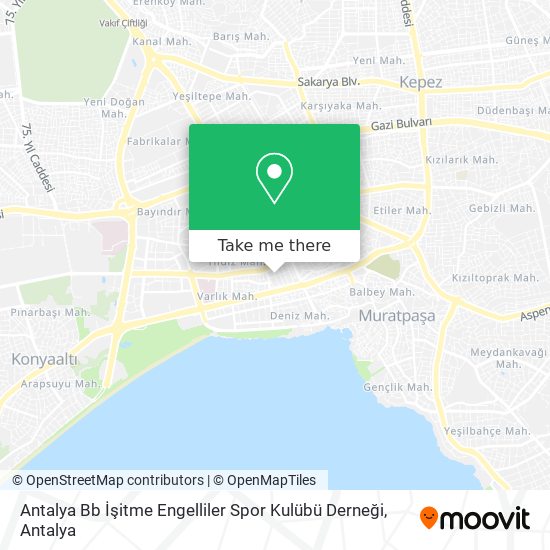 Antalya Bb İşitme Engelliler Spor Kulübü Derneği map