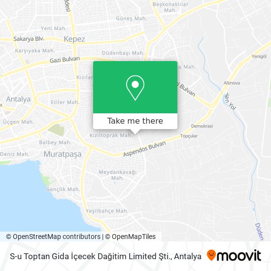 S-u Toptan Gida İçecek Dağitim Limited Şti. map
