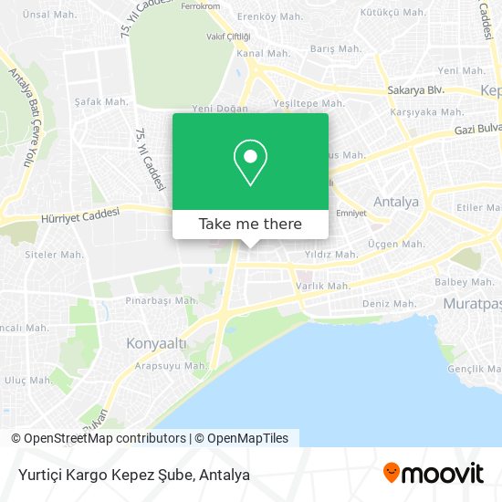 Yurtiçi Kargo Kepez Şube map