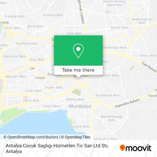 Antalya Cocuk Saglıgı Hızmetlerı Tıc San Ltd Stı map