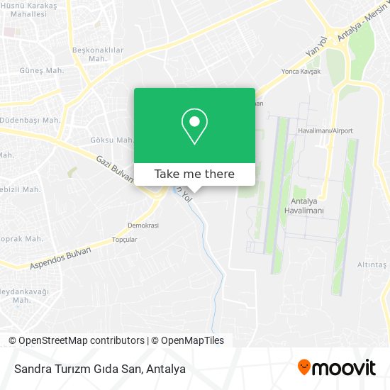 Sandra Turızm Gıda San map