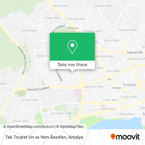 Tek Tıcaret Un ve Yem Ãesıtlerı map