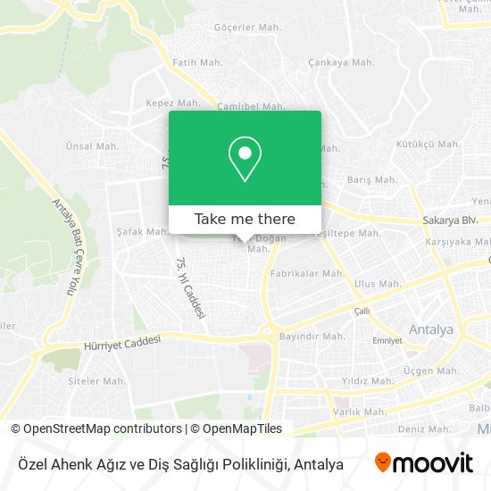 Özel Ahenk Ağız ve Diş Sağlığı Polikliniği map