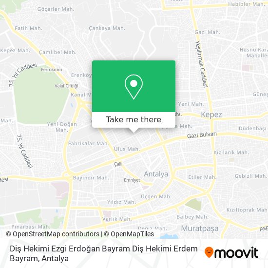 Diş Hekimi Ezgi Erdoğan Bayram Diş Hekimi Erdem Bayram map