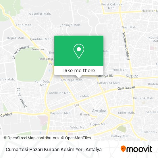 Cumartesi Pazarı Kurban Kesim Yeri map