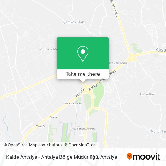 Kalde Antalya - Antalya Bölge Müdürlüğü map