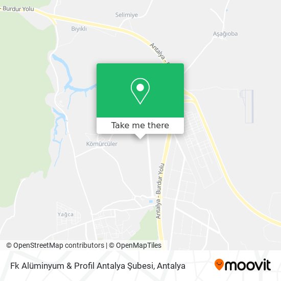 Fk Alüminyum & Profil Antalya Şubesi map