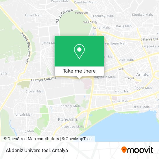 Akdeniz Üniversitesi map