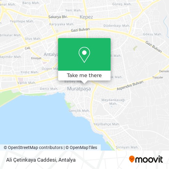 Ali Çetinkaya Caddesi map