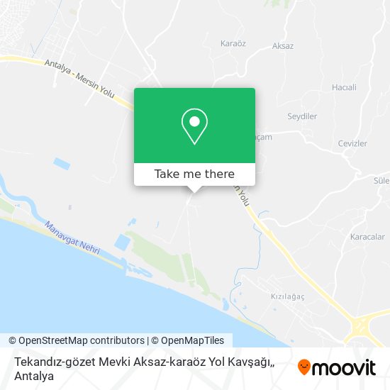 Tekandız-gözet Mevki Aksaz-karaöz Yol Kavşağı, map