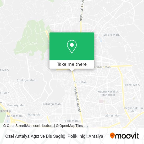 Özel Antalya Ağız ve Diş Sağlığı Polikliniği map