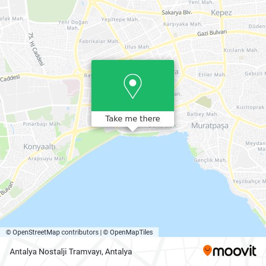 Antalya Nostalji Tramvayı map