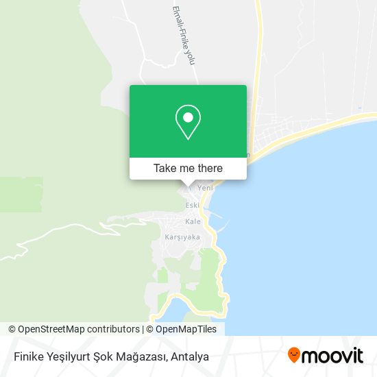 Finike Yeşilyurt Şok Mağazası map