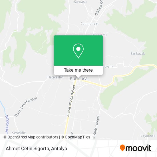 Ahmet Çetin Sigorta map