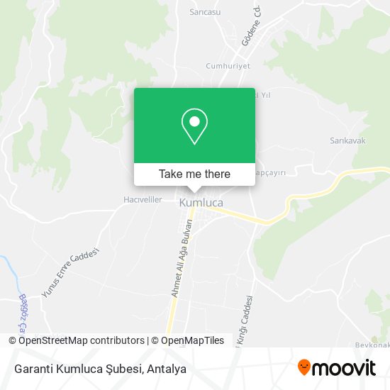 Garanti Kumluca Şubesi map