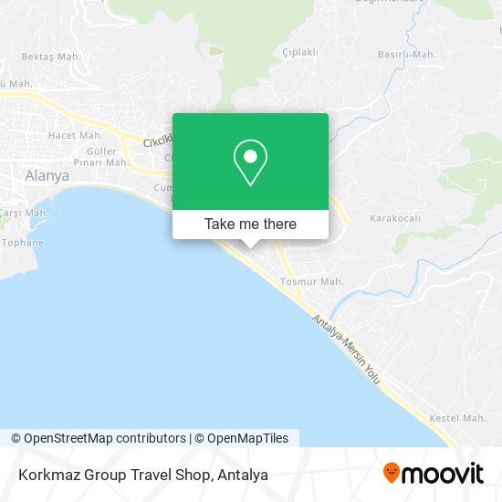 Korkmaz Group Travel Shop map