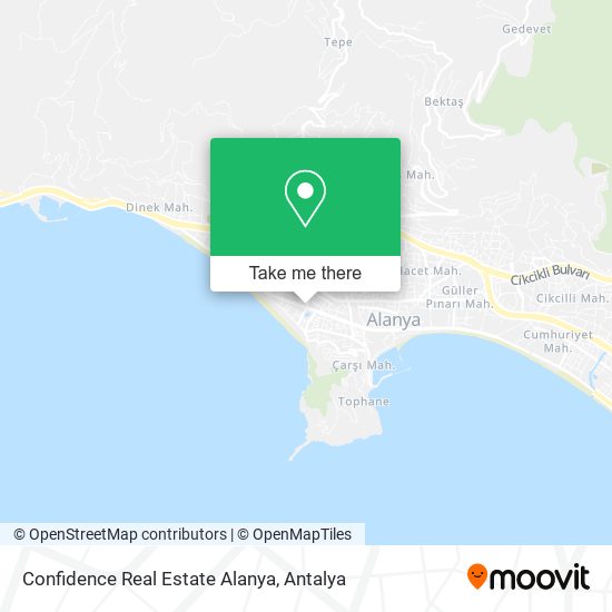 Confidence Real Estate Alanya map